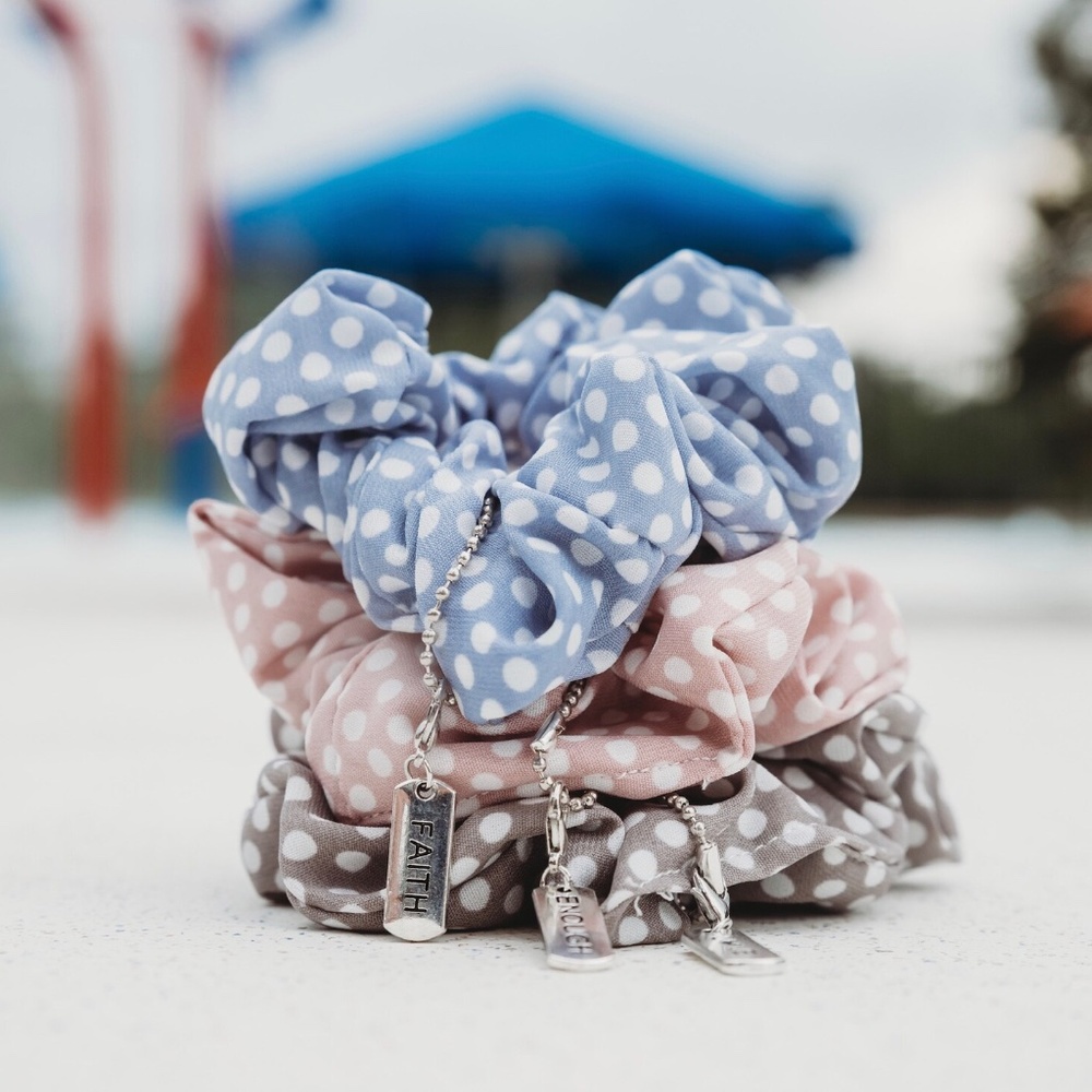 Tame Polka Dot 3pk - Charmed Scrunchies